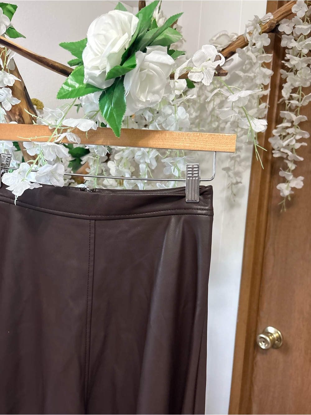 Banana Republic Brown  Leather Maxi Skirt - Picture 3 of 7